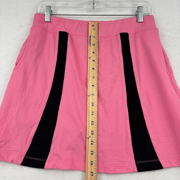 Bette & Court Skort Size M Pink Black Textured Knit Stretch Pull On Tennis Golf - Picture 8 of 10